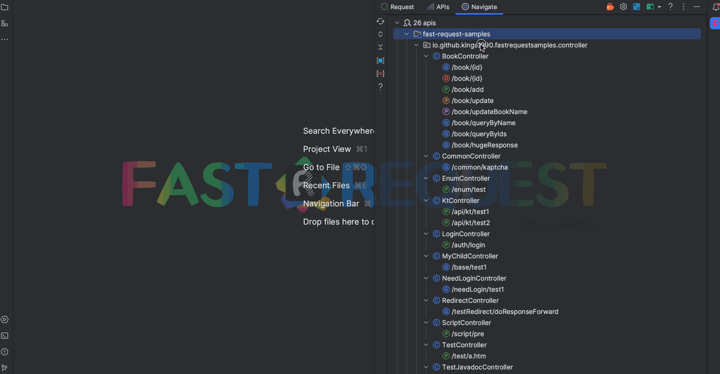 API Navigate Tree Fast Request API Navigate Tree Fast Request
